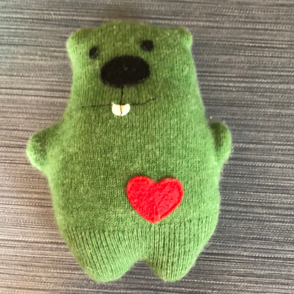 Plush baby toy with rattle inside